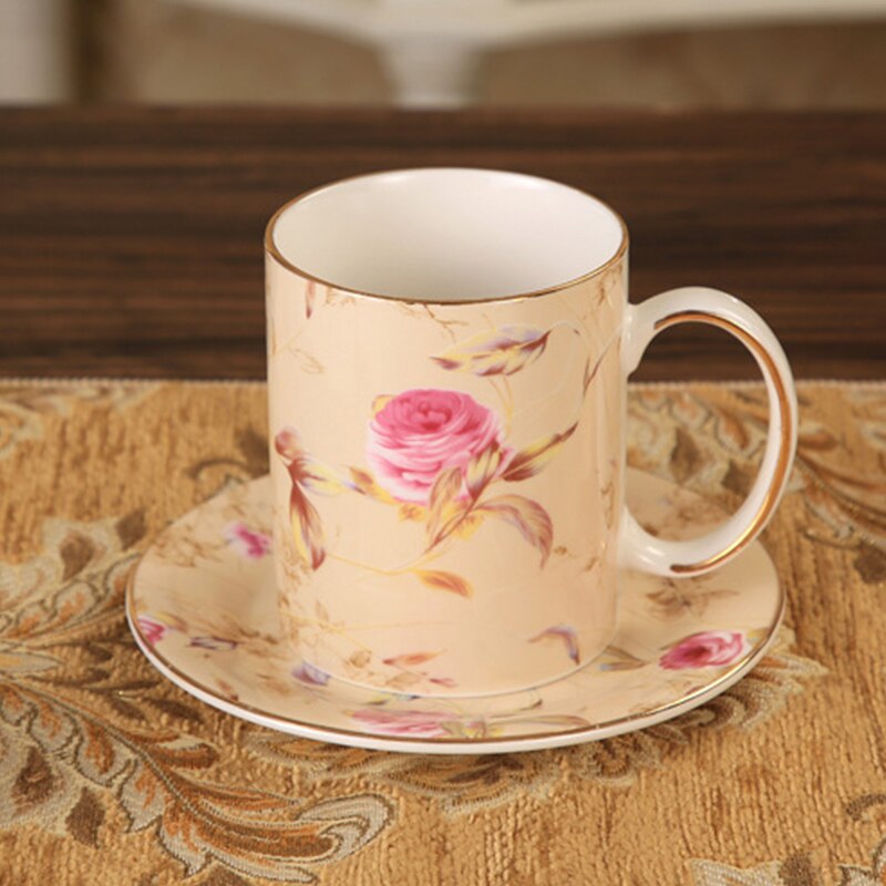 Wourmth European Dinner Western Plate Sets Luxury Phnom Penh Fruit Plate Restaurant Banquet Candies Disk Cake Plate Ceramic Mug: Mug