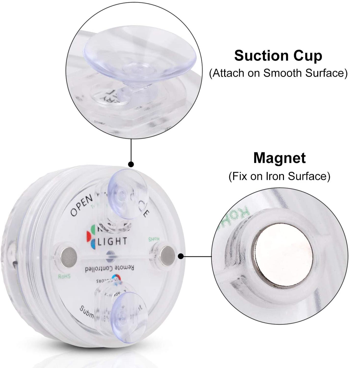 13LED RGB Submersible Lights 16 Color Underwater Light Swimming Pool Lamp IP68 With RF Remote for Fish Tanks Aquariums Bathtub