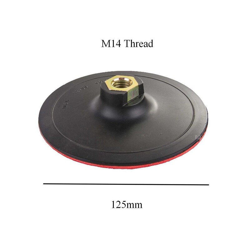 -10-Piece Round Sanding Set with Padded and Drilled Adapter for Mixed Gravel Shackle 125Mm Sand Disc