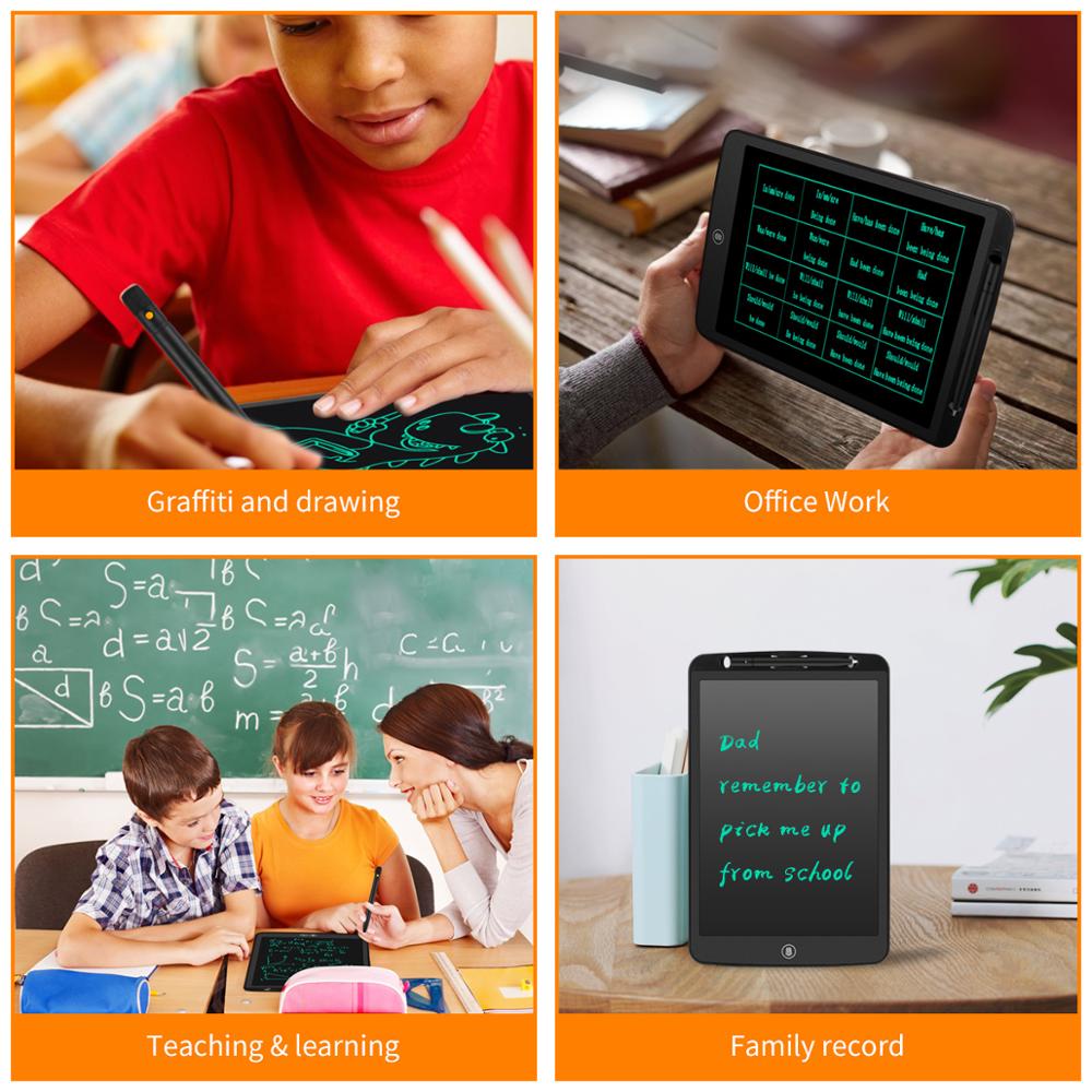 Portable 8.5/10/12 Inch LCD Writing Tablet Smart Electronic Notepad Drawing Graphics Handwriting Pad Board With Thick pen