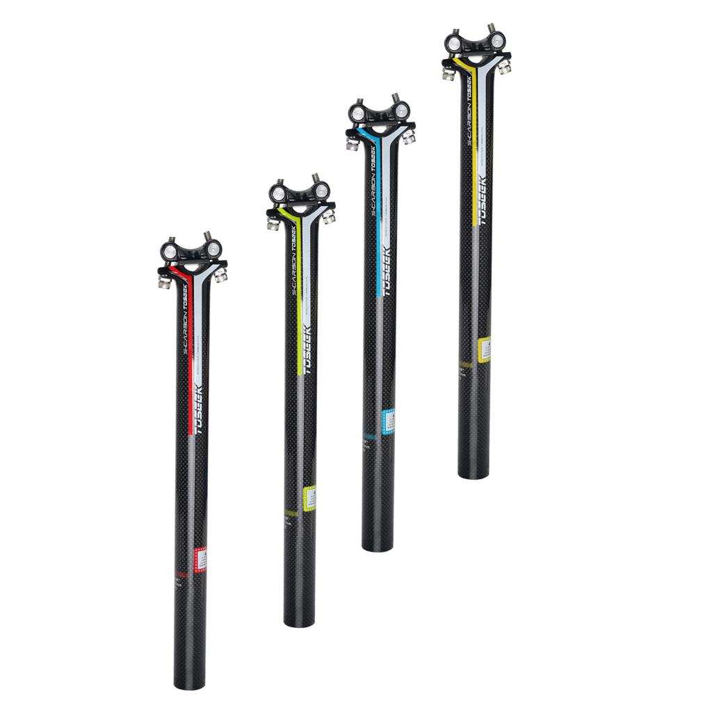 Full Carbon Fiber Bike Seat Post Bicycle Seat Stem 3K Seatpost for Mountain Road Bikes Cycling Accessories