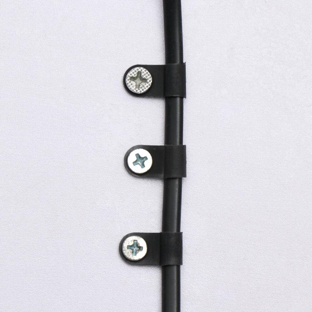 100 Pcs Plastic P Clips Black Hose Fasteners Cable Durable R-Type Nylon Cable Clamp Mounting Fix Hardware Electrical Fittings