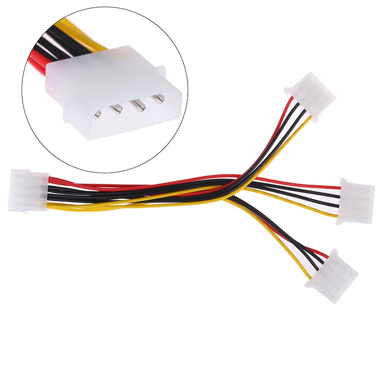 4 Pin IDE 1-to-3 Molex IDE Female Power Supply Splitter Exentsion Adapter Cable