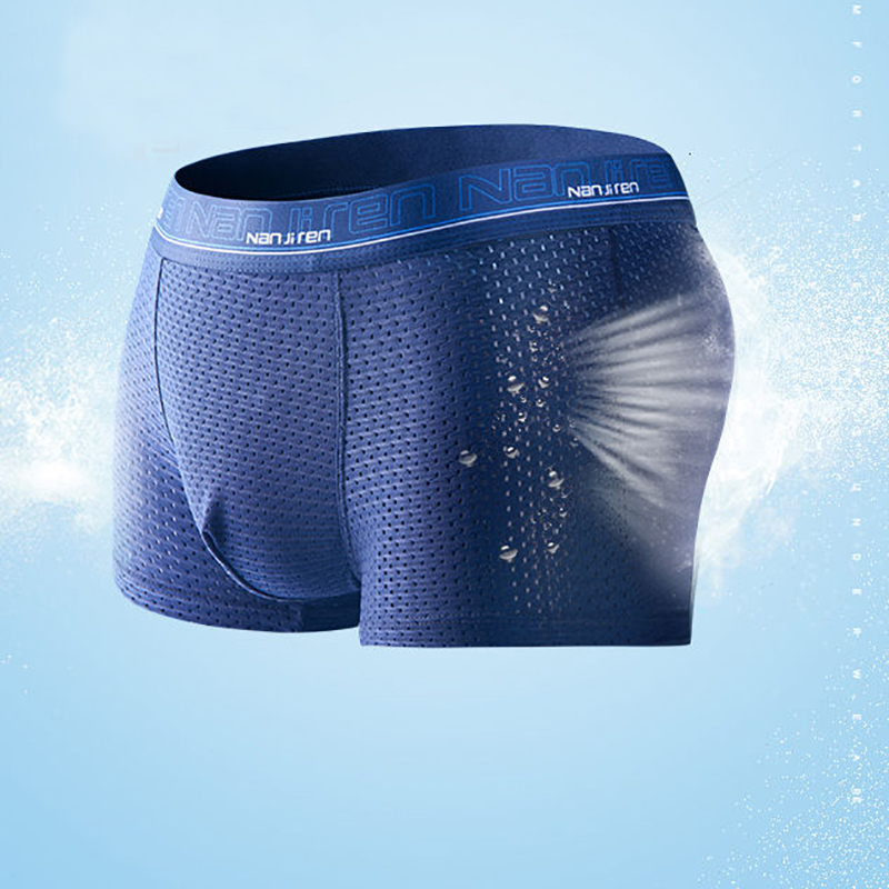 4 stuks heren boxershorts ijszijde ondergoed plus size onderbroek koel ademend sexy slank slipje mesh lingerie veel
