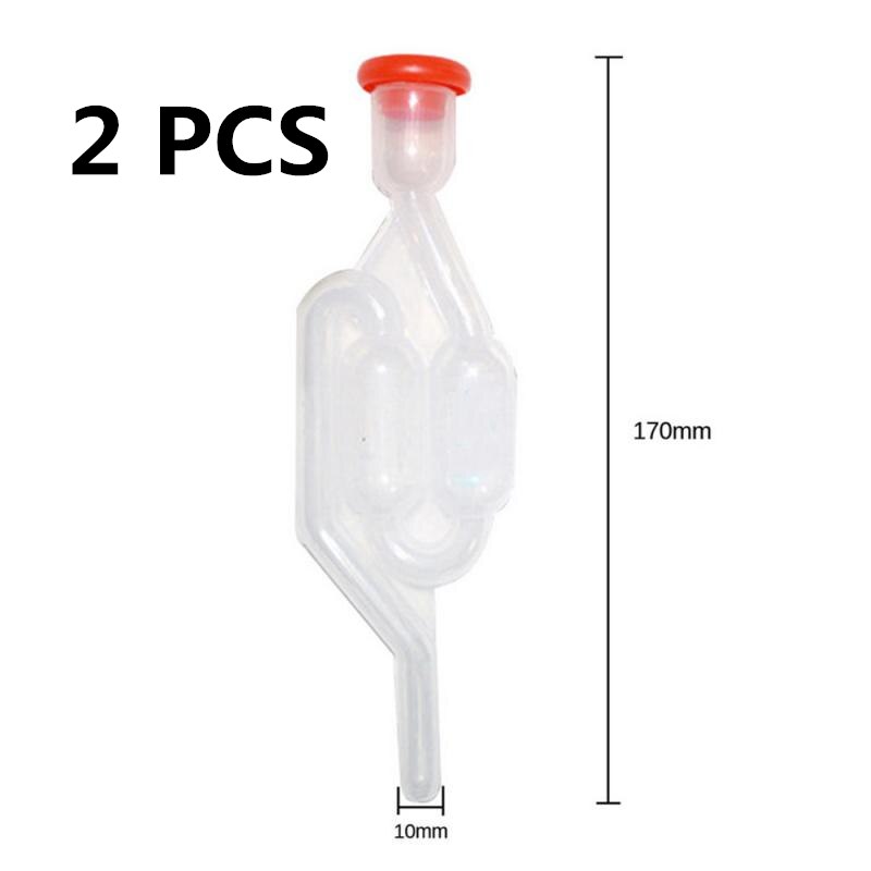 kitchen Homemade wine Vent Air lock Exhaust One-way Home Brew Wine Fermentation Airlock Check Valve Water Sealed Valves: 2PCS