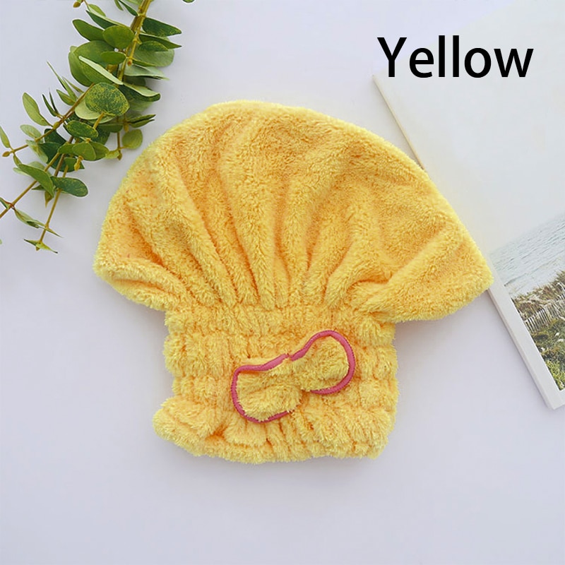 7 kleuren Microfiber Effen Snel Droog Haar Hoed Haar Tulband Vrouwen Meisjes Dames Cap Zwemmen Drogen Handdoek Hoofd Wrap Hoed: A