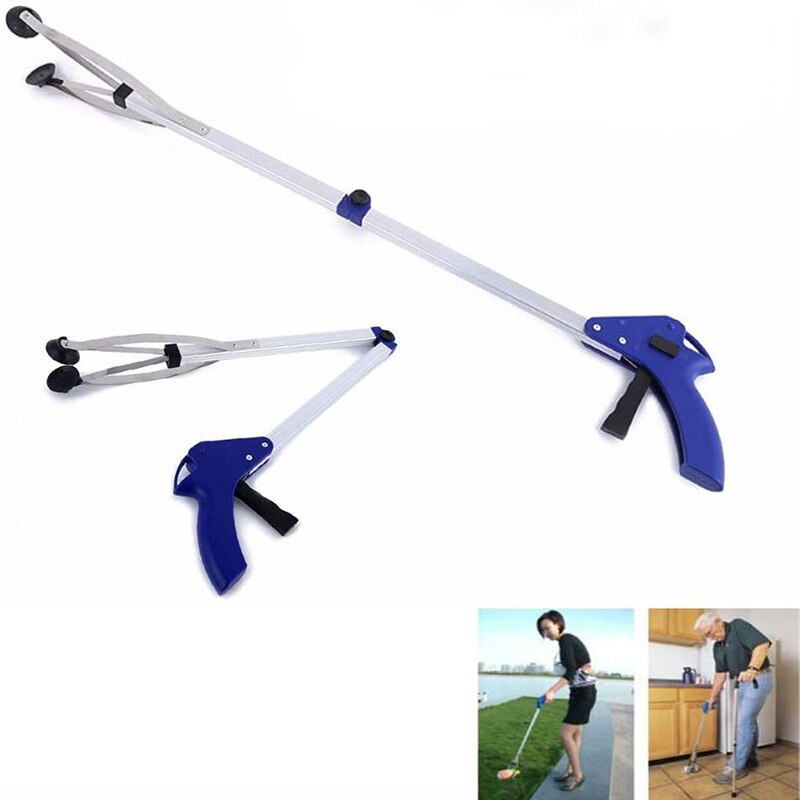 Folding Grab Stick Extendable Garbage Pick Up Tool Reachable Foldable Grab Waste Picker for Gardening Disabled 82cm