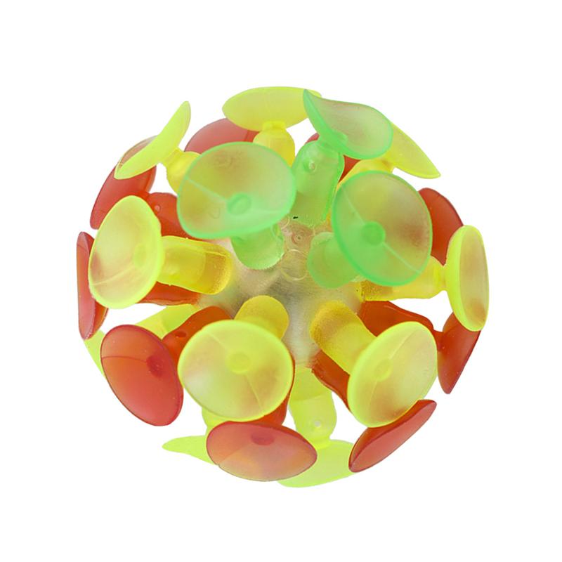 4 stk sugekop kugle flash luminescens sjov flerfarvet interaktiv til børn, der leger børn