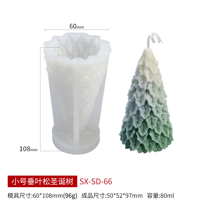 Stampo per candele in silicone 3D albero di Natale pupazzo di neve Decorazione natalizia fai da te artigianato gesso in resina stampo in argilla di cemento regalo di Natale: Di Colore Giallo chiaro