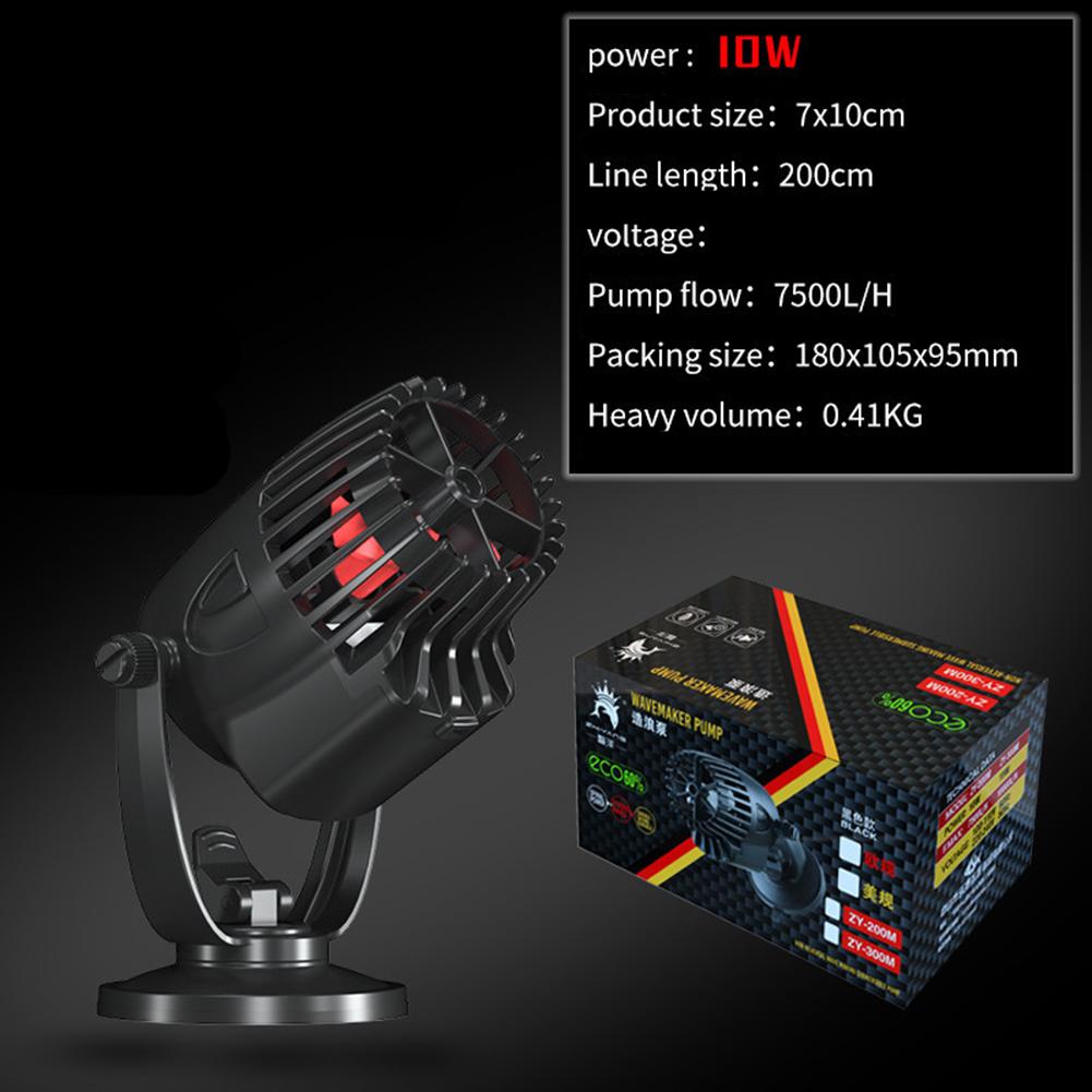 Wavemaker Wave Maker Water Pump for Aquarium Fish Tank Submersible Aerobic Pump Water Circulation Pump Flow Surf Pump 220-240V: EU Plug 200M black