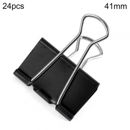 Grampos de papel portáteis múltiplos da força de aperto forte do metal da braçadeira de papel preto do grampo de papel:  41mm