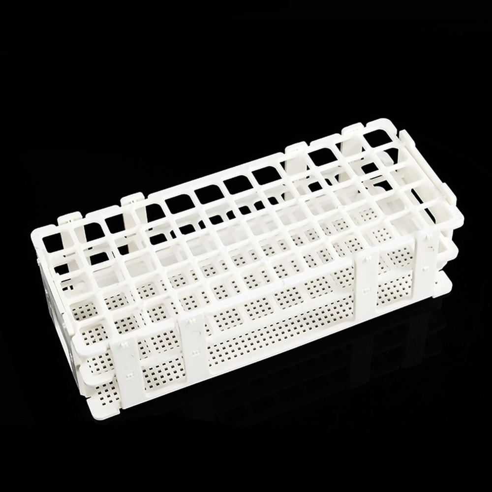 Plastic Test Tube Rack for 16mm Tubes, 60Well, White,Detachable (60 Hole)