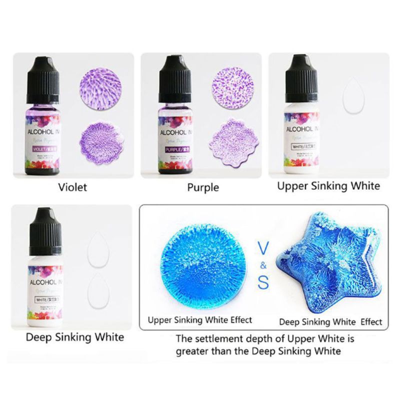 22 farver epoxy pigment flydende farvestof farvestof blæk diffusion uv harpiks diy håndværk smykker gør tilbehør