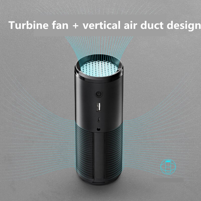 Car Air Purifier Ionizer Negative Ion Aluminum alloy Car Air Freshener Activated Carbon Formaldehyde Auto Air Clean Accessories