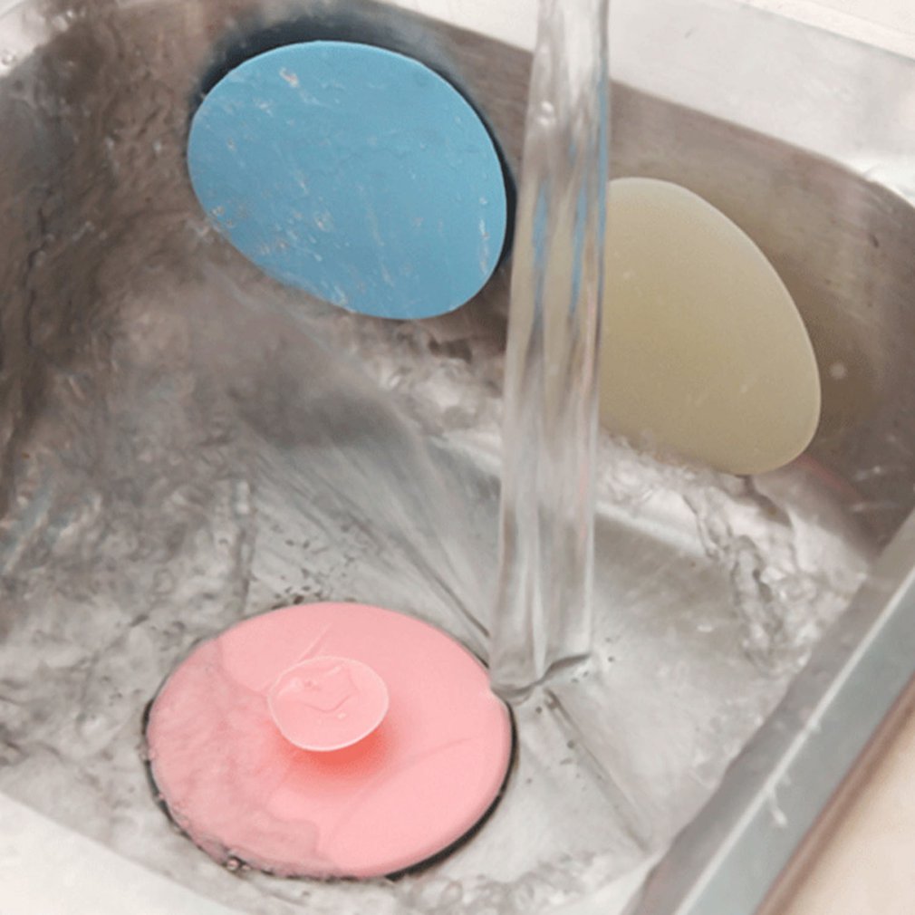 PVC Sink Stopper Drain Plug for Chrome Ring Basin Laundry Suction Cup Water Stopper Tool Kitchen Gadgets