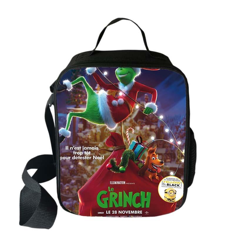 Grün Grinch Mittagessen Taschen Jungen Mädchen Reisen Tote Taschen Picknick Lebensmittel Frisch Lagerung Taschen Student Mini Umhängetasche: 006