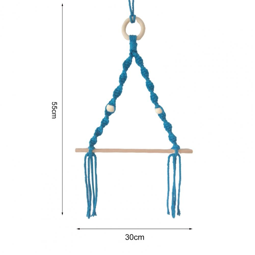 Boho Paper Towel Holder Multifunctional Wood Cotton Rope Towel Storage Rack Paper Towel Hanging for Kitchen Bathroom Wall Decor