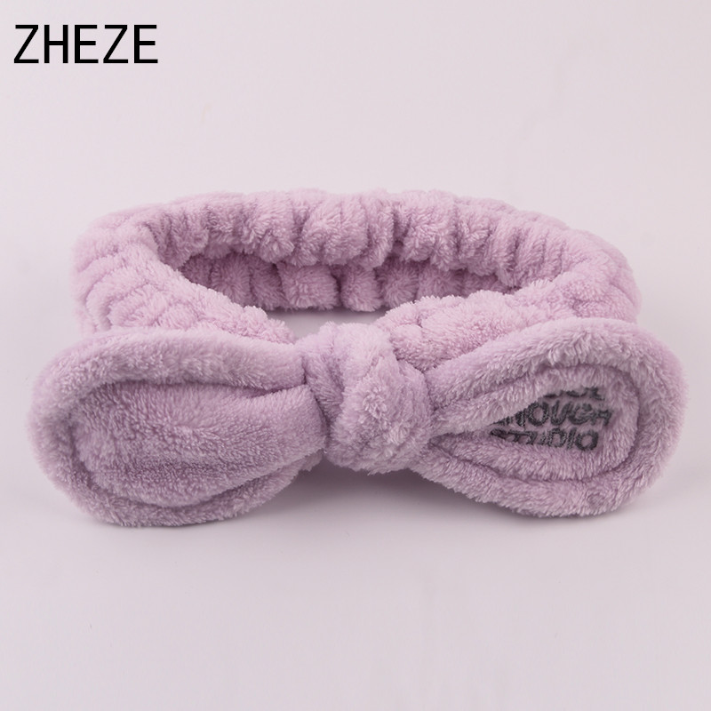 Diadema para lavar la cara con cuerno de unicornio para mujer, diadema de lana Coral blando para maquillaje, Spa, accesorios para el cabello DIY para niña 2023