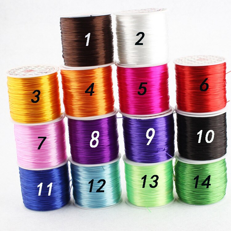 60 M Colorful Flexible Rope DIY Crystal Beading Stretch Cord Elastic Line Beadwork Wire Thread Jewelry Making 21 colors wire