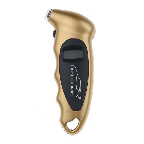 Digital dæktrykmåler meter cykel cykeldæk diagnostisk værktøj 0-150 psi baggrundslys lcd lufttryk: Guld