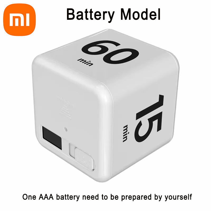 Xiaomi mini digital timer kubtimer gravitationssensor vändande led-display 4 förinställda tider dubbla lägen väckarklocka elektronisk timer: Grå