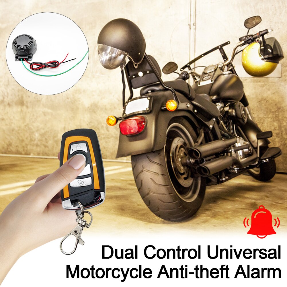 Dual Remote Control Motorcycle Alarm Security System Theft Protection Bike Scooter Motor Alarm System Moto Dirt Bike Alert Parts
