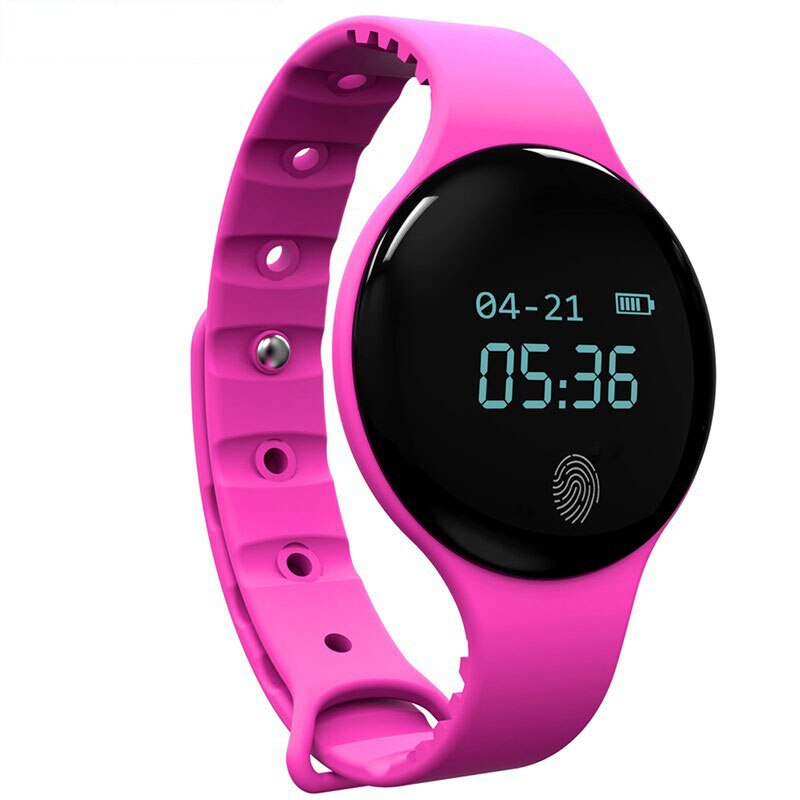 Farbe Touchscreen Smartwatch Bewegung erkennung Clever Uhr Sport Fitness Männer Frauen Tragbare Geräte Für IOS Android: Rosa