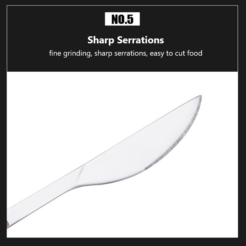 5 Stks/set Van Rvs Imitatie Houten Handvat Mes En Vork Lepel Hotel Westerse Voedsel Koreaanse Steak Mes En Vork