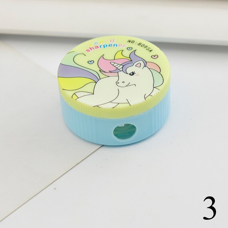 Taille-crayon licorne à trou unique, mignon, Kawaii, pour filles, , fournitures de papeterie coréenne pour la rentrée scolaire: 3