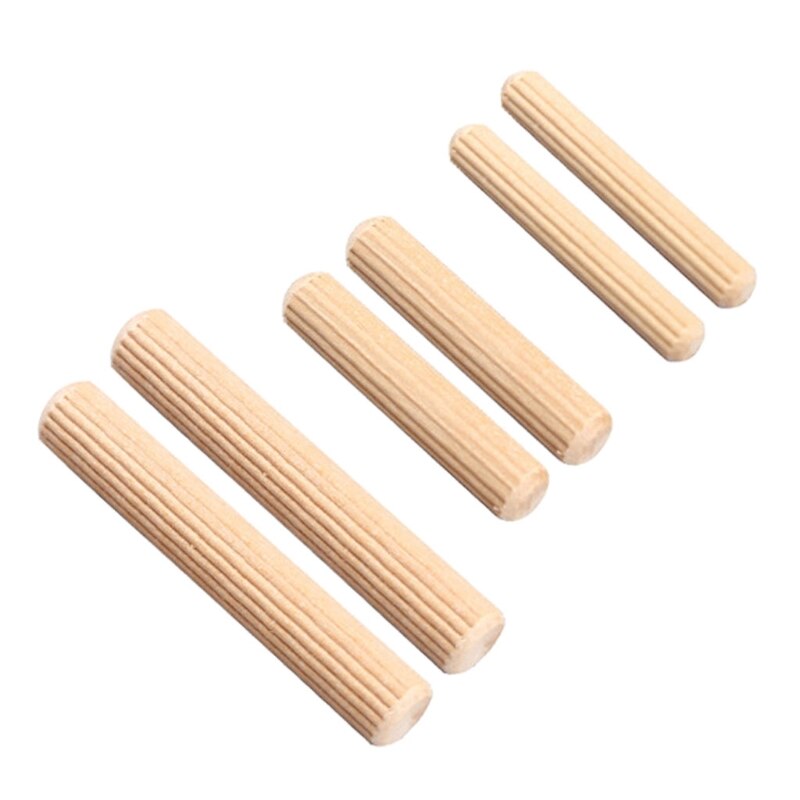 Perno de aguja de madera M6/M8/M10, redondo, balsa, corcho, sarga, clavos de madera, cuña, Conector de eje de madera, 40mm-60mm de longitud, 100 Uds.