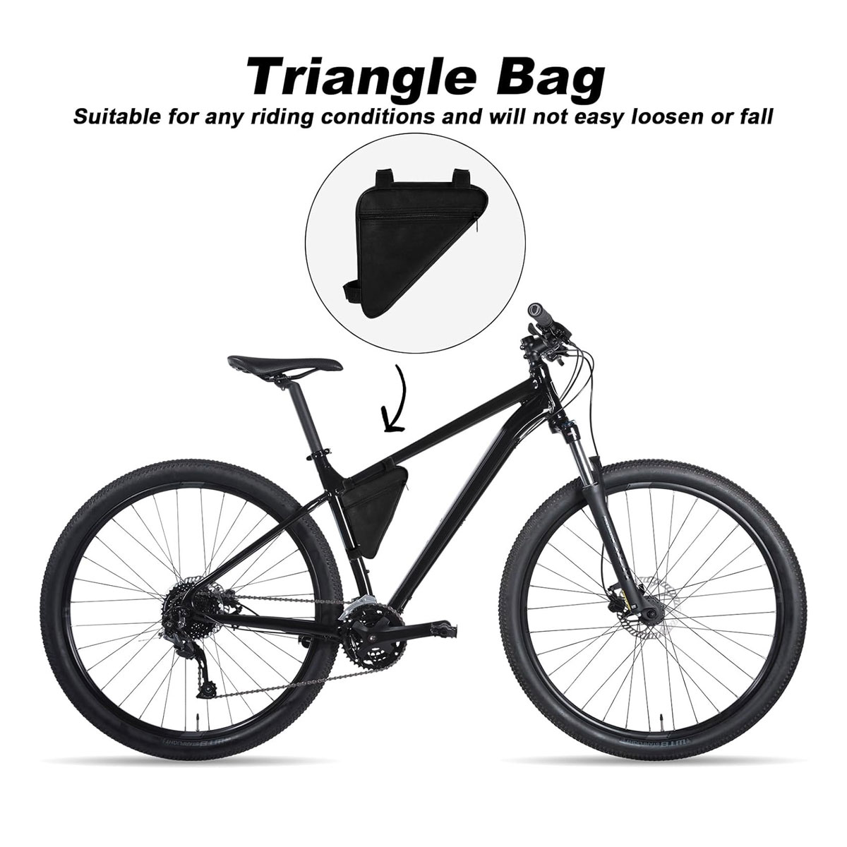 Paquete de herramientas triangulares para bicicleta, bolsa para SILLÍN de bicicleta de montaña, barra Horizontal de tubo superior, accesorios para bicicleta, 1 ud.