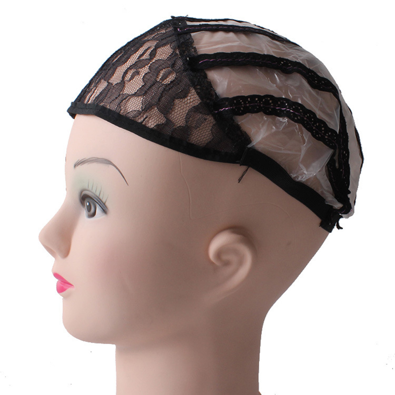 5pcs Wig Cap Top Stretch Mesh Caps Weaving Cap Back Adjustable Strap Hair Net For Making Wigs Black Beige Coffee 3 Color