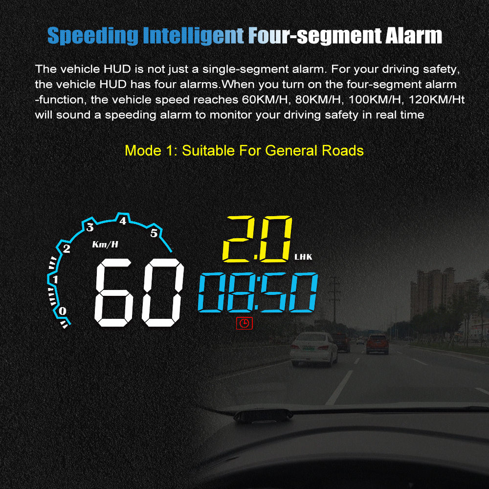 HUD Display C600 Head Up Display Car HUD C600 OBD OBD2 Projector Digital Speedometer Head Up Display Car Speed Security Alarm