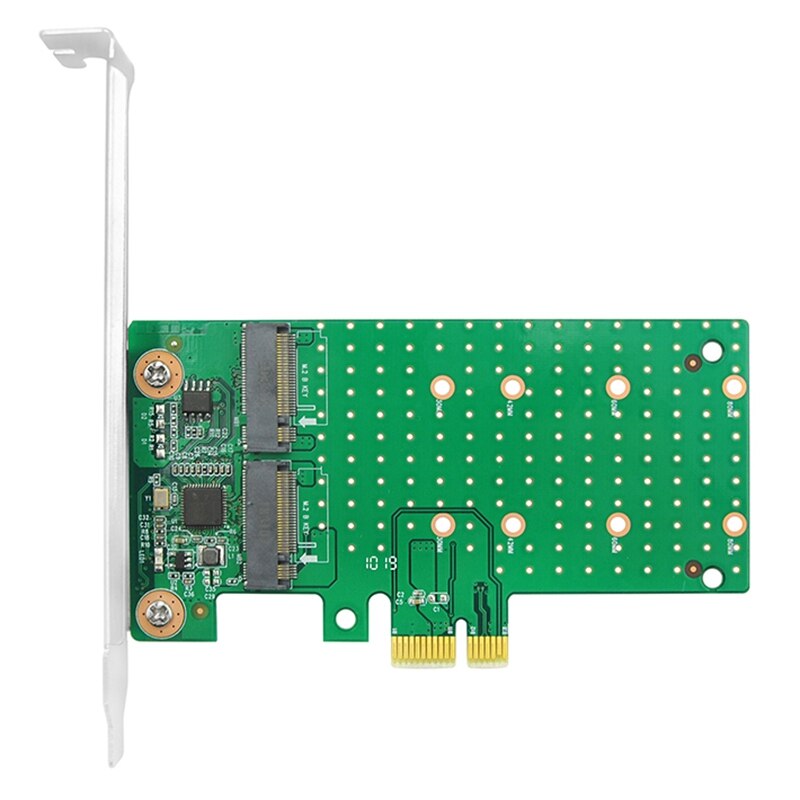 M.2 Adapter Card Pcie X1 Naar 2 Poort M.2 SATA3 Adapter Gratis Drive Ondersteuning Boot Disk