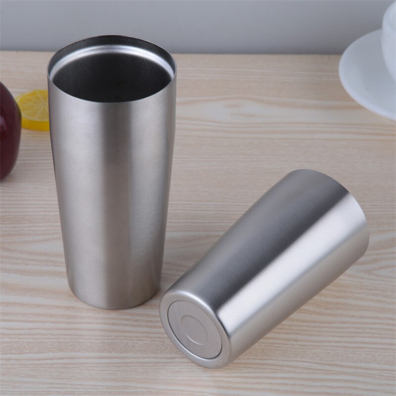 De gran capacidad Simple doble capa cerveza taza 304 termo de acero inoxidable botella de agua vaso Oficina vaso aislado coche taza de café