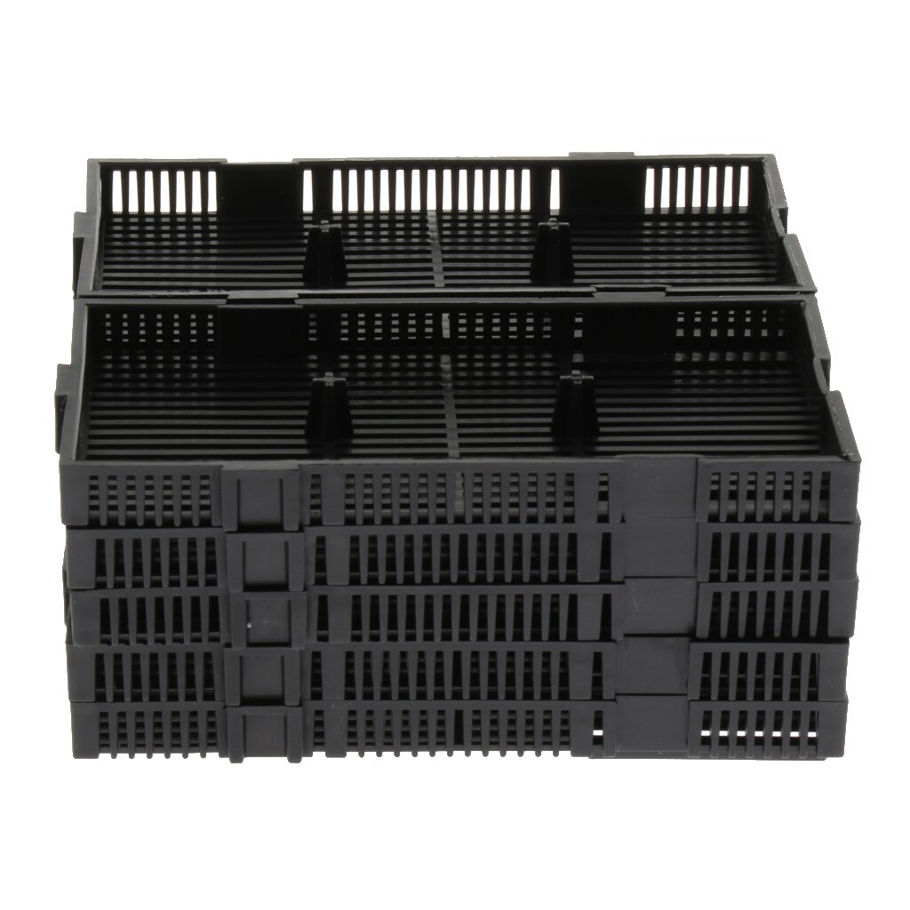 20 Pcs Grid Divider Tray Aquarium Fish Tank Filter Bottom Isolation Board Pane,Black