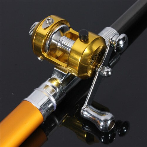 Canne da pesca portatili nuova mini penna telescopica tascabile per pesci canna da pesca in lega di alluminio attrezzatura leggera per mulinello