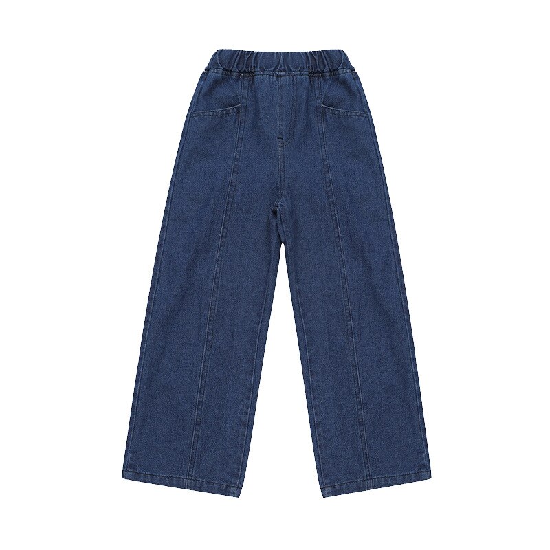 Pantalones vaqueros de pierna ancha para niños y adolescentes, Jeans holgados de cintura alta para primavera y otoño, coreana, 12, 13, 14 y 16 años, 2022