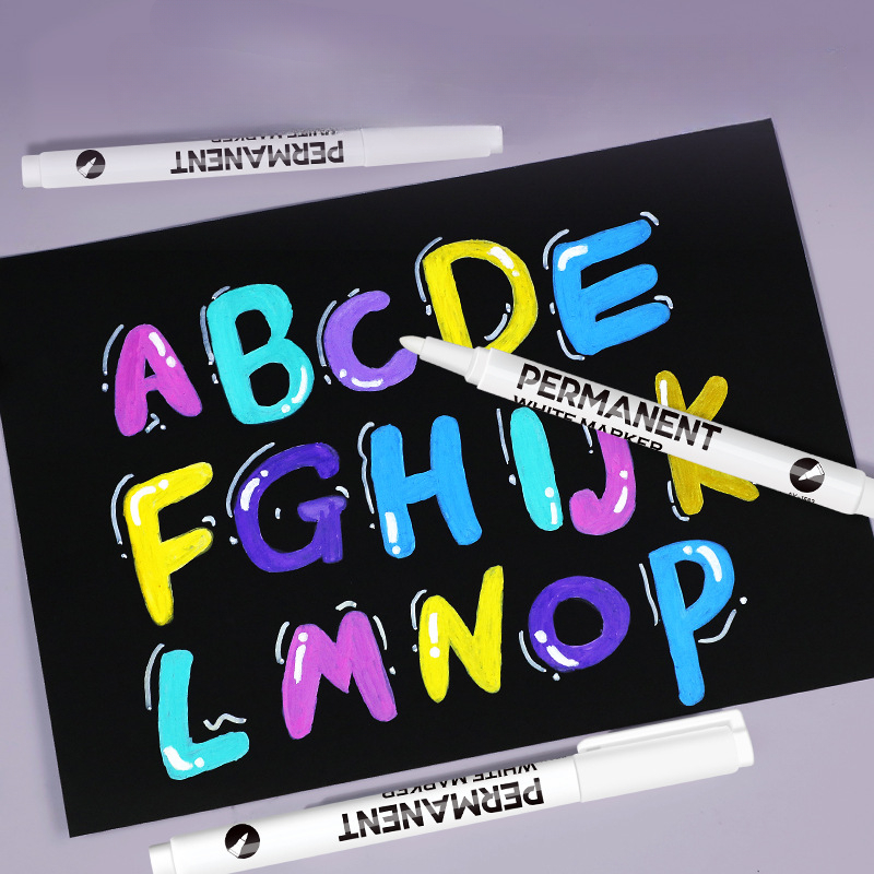 1/3/6 szt. Białe Markery Pisaki Akrylowe robić Malowania Kamieni Ceramiki Szkła Opon Metalu Płótna Wodoodporne Malowanie Białe Markery