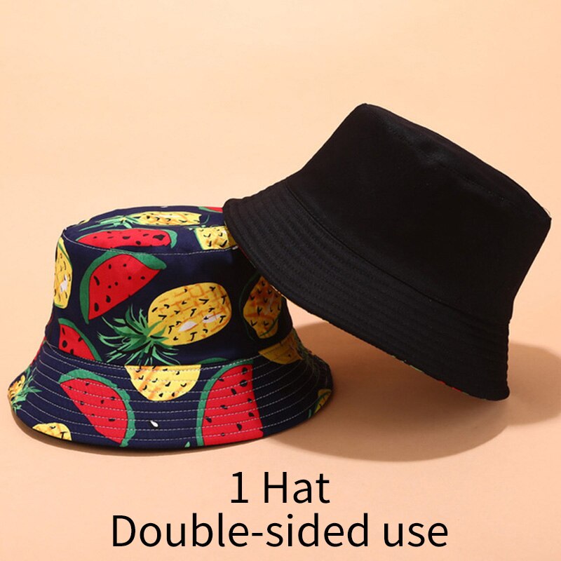 Chapeaux de soleil pour femmes | Chapeau à motifs de fruits tropicaux imprimés pour femmes, chapeau de Sport de plein air, chapeau avec nœud de pêcheur décontracté: 005