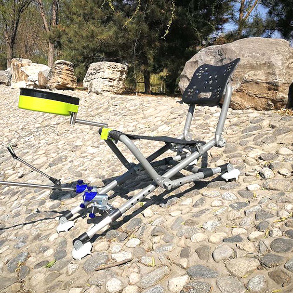 Sedia da pesca sedia da pesca in lega di alluminio resistente e multifunzionale per esterni set schienale regolabile reclinabile a quattro gambe