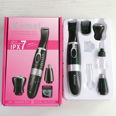 Kemei km -pg500 tondeuse neus wenkbrauw scheermes beautyset