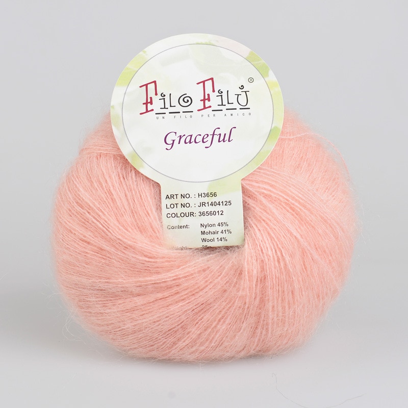 25g/ mye kamgarn myk regnbue farge mohair garn nøster hånd strikke maling farget hekle garn