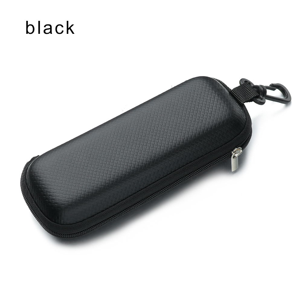 Estuches para gafas EVA portátiles, funda rígida para gafas de sol para mujeres y hombres, caja para gafas con cordón y cremallera, Protector para fundas para gafas: Negro