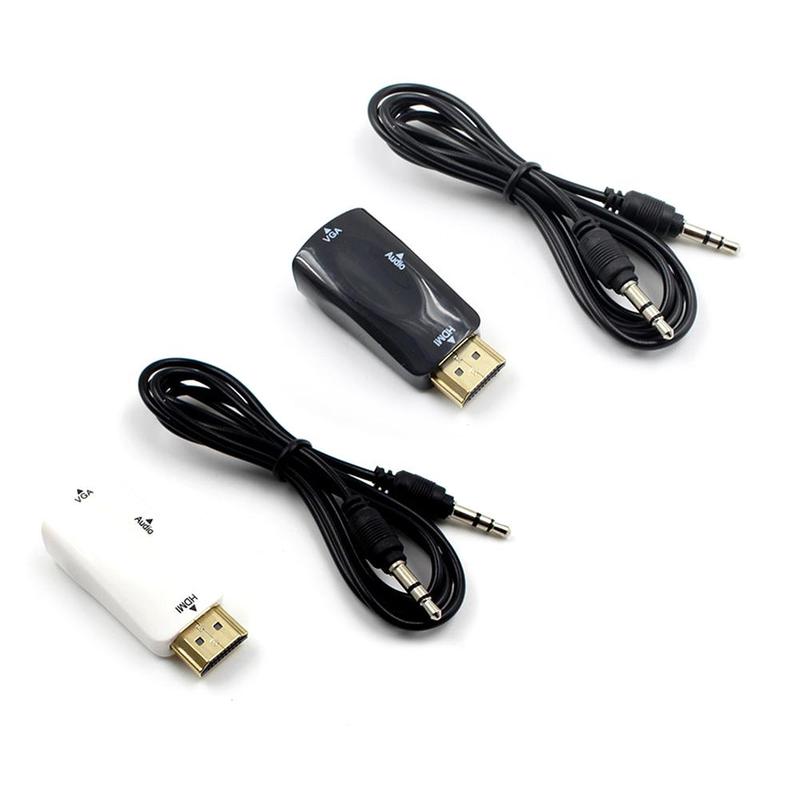 1080P Hdmi-Compatibel Naar Vga Converter Man-vrouw Cable Adapter Digitale Zender Analoge Signaal G5C5