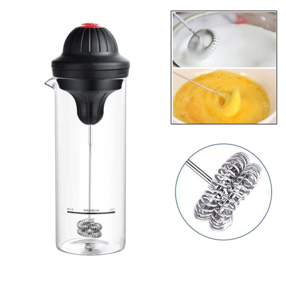 Electric Foamer Powerful Fully Automatic Milk Frother Jug For Or Cold Liquid Coffee Foam Maker With Double Mixing Heads