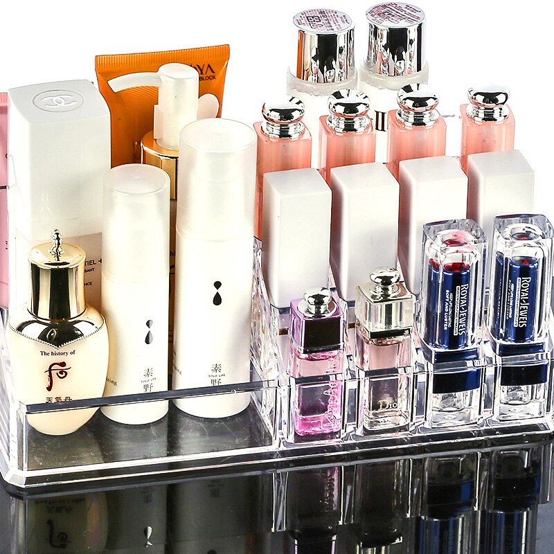 Akryl kosmetik organizer klar make-up holder opbevaring opvaskeboks skrivebord tilbehør skrivebord sæt