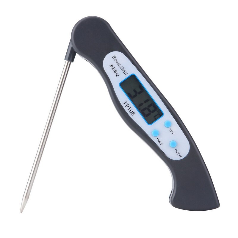 Foldable Food Thermometer Probe Digital Thermometer for BBQ Kitchen Meat Kitchen Liquid Water Oil Temperature Gauge
