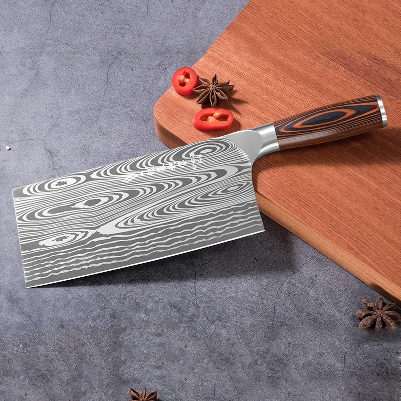 Traditional Handmade Forged Kitchen Knives High-grade Handmade Forged Blade Carbon Steel Wooden Handle Meat Slicer Knives