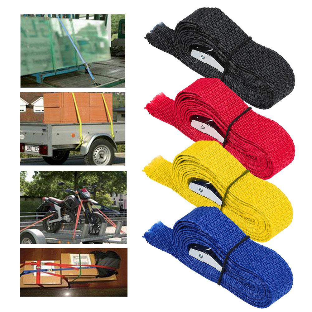 2.5M Car Fixed Strap Luggage Belt Tension Rope Retractor With Buckle 4 Color